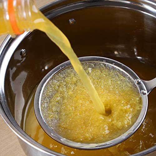 i Kito Fat Skimmer Spoon  Stainless Steel Fine Mesh Strainer Hot Pot Foam Grease Oil Skimming (Dia 5.5 Inch) - Image 3